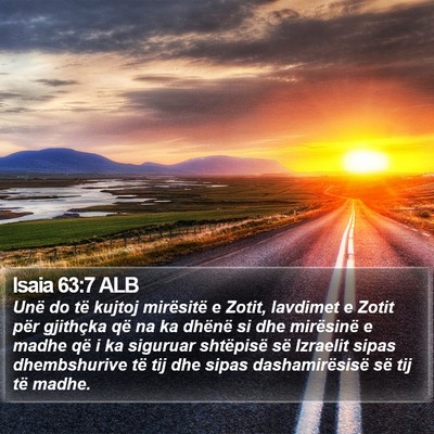 Isaia 63:7 ALB Bible Verse Image