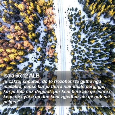 Isaia 65:12 ALB Bible Verse Image