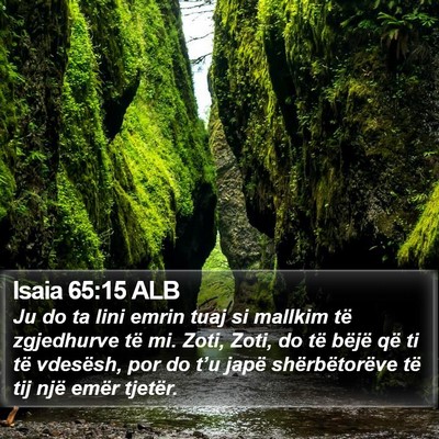 Isaia 65:15 ALB Bible Verse Image