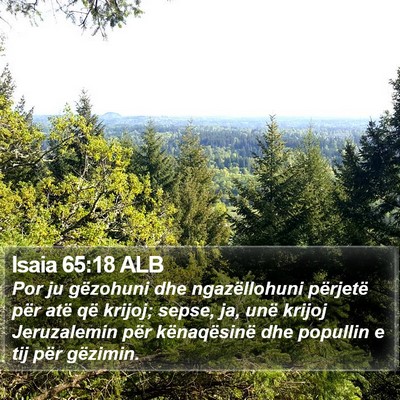 Isaia 65:18 ALB Bible Verse Image