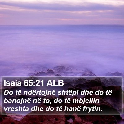 Isaia 65:21 ALB Bible Verse Image