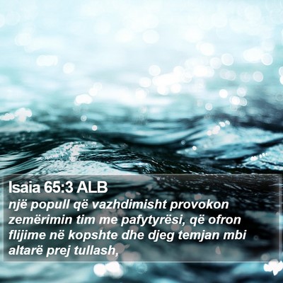 Isaia 65:3 ALB Bible Verse Image