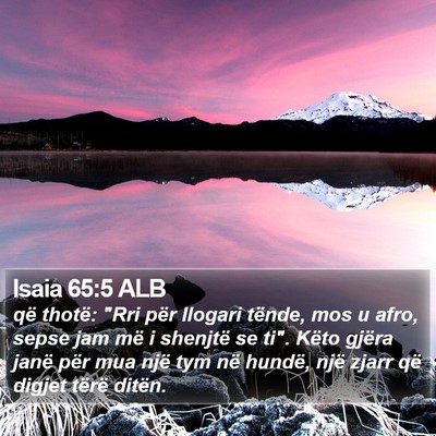 Isaia 65:5 ALB Bible Verse Image