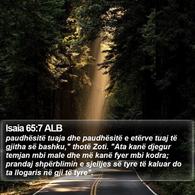 Isaia 65:7 ALB Bible Verse Image
