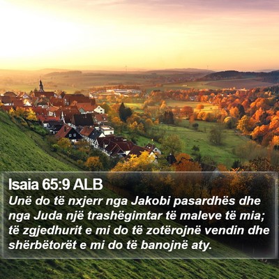 Isaia 65:9 ALB Bible Verse Image