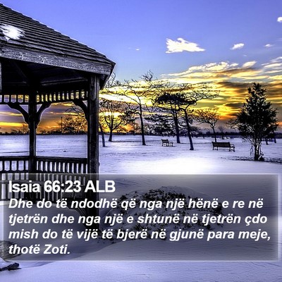 Isaia 66:23 ALB Bible Verse Image