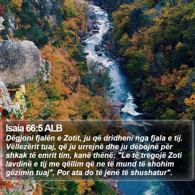 Isaia 66:5 ALB Bible Verse Image
