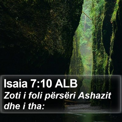 Isaia 7:10 ALB Bible Verse Image