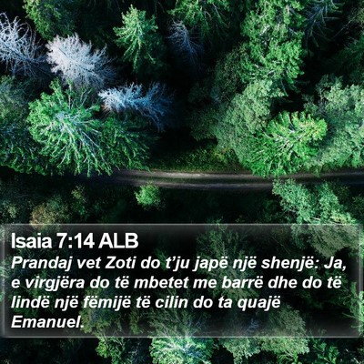 Isaia 7:14 ALB Bible Verse Image