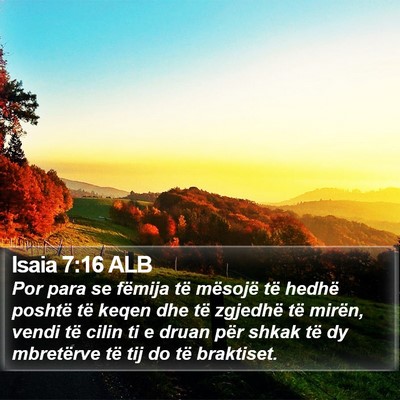 Isaia 7:16 ALB Bible Verse Image