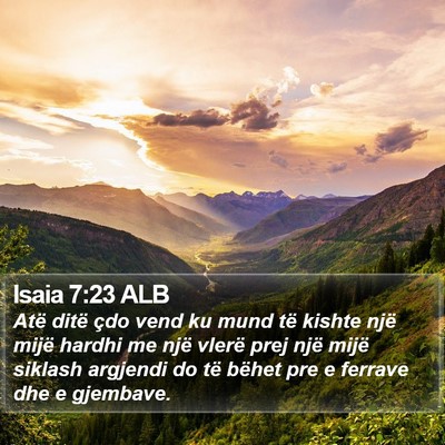 Isaia 7:23 ALB Bible Verse Image