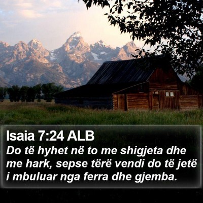 Isaia 7:24 ALB Bible Verse Image