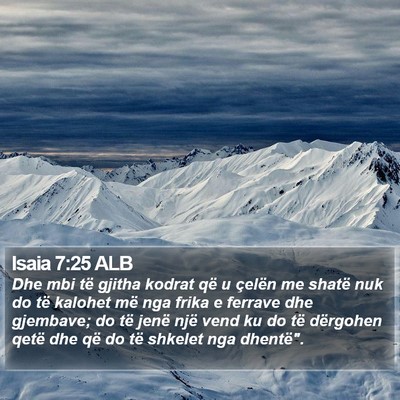 Isaia 7:25 ALB Bible Verse Image