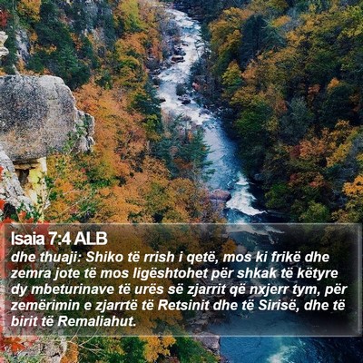 Isaia 7:4 ALB Bible Verse Image