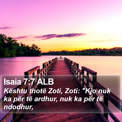Isaia 7:7 ALB Bible Verse Image
