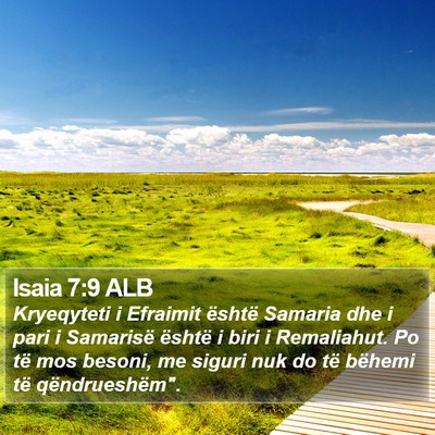 Isaia 7:9 ALB Bible Verse Image