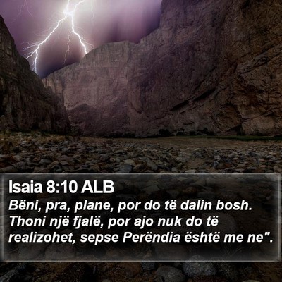 Isaia 8:10 ALB Bible Verse Image