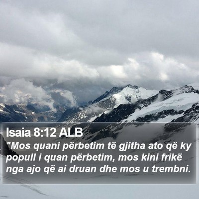 Isaia 8:12 ALB Bible Verse Image