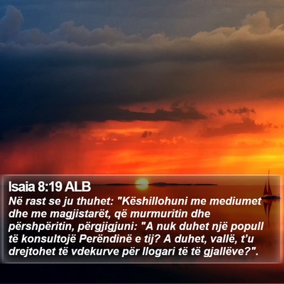 Isaia 8:19 ALB Bible Verse Image