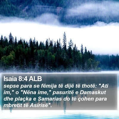 Isaia 8:4 ALB Bible Verse Image