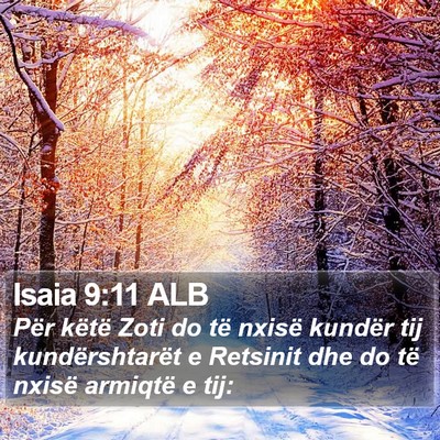 Isaia 9:11 ALB Bible Verse Image