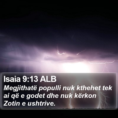 Isaia 9:13 ALB Bible Verse Image