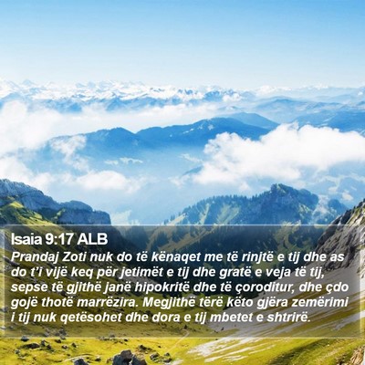 Isaia 9:17 ALB Bible Verse Image