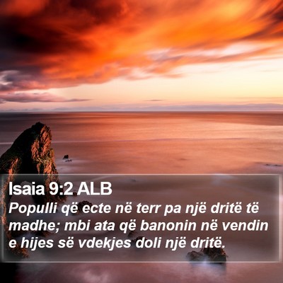 Isaia 9:2 ALB Bible Verse Image