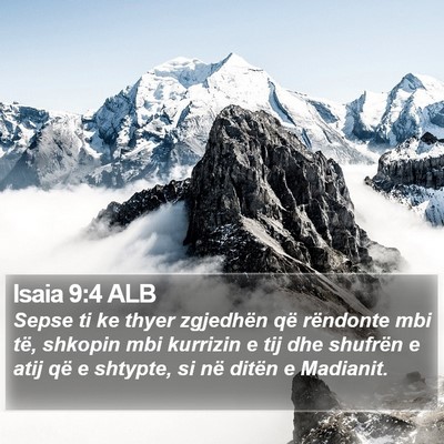 Isaia 9:4 ALB Bible Verse Image