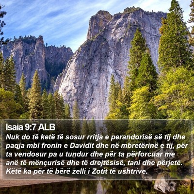 Isaia 9:7 ALB Bible Verse Image