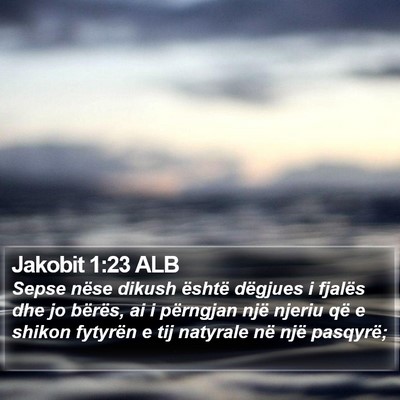 Jakobit 1:23 ALB Bible Verse Image