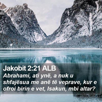 Jakobit 2:21 ALB Bible Verse Image