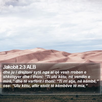 Jakobit 2:3 ALB Bible Verse Image