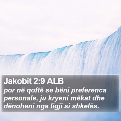 Jakobit 2:9 ALB Bible Verse Image