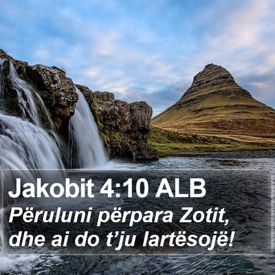 Jakobit 4:10 ALB Bible Verse Image