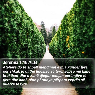 Jeremia 1:16 ALB Bible Verse Image