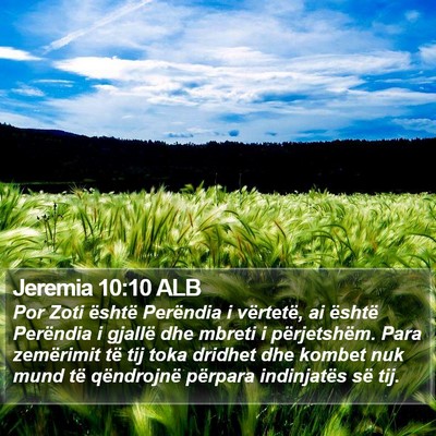 Jeremia 10:10 ALB Bible Verse Image