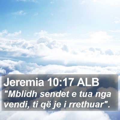 Jeremia 10:17 ALB Bible Verse Image