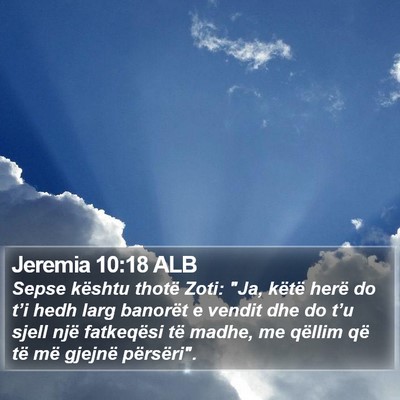 Jeremia 10:18 ALB Bible Verse Image