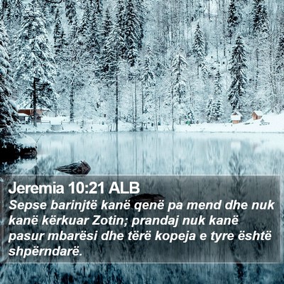 Jeremia 10:21 ALB Bible Verse Image