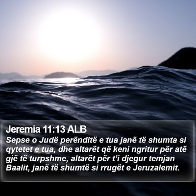 Jeremia 11:13 ALB Bible Verse Image