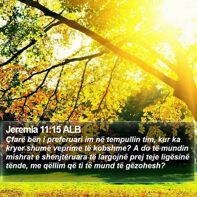 Jeremia 11:15 ALB Bible Verse Image
