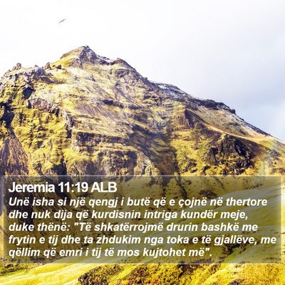 Jeremia 11:19 ALB Bible Verse Image