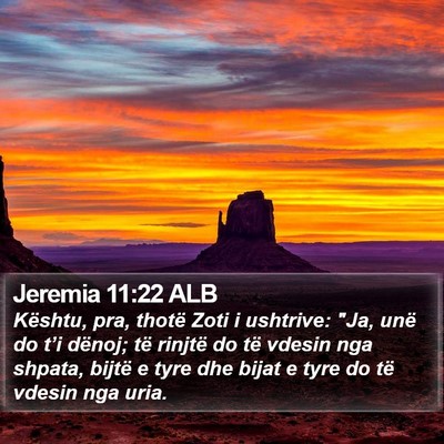 Jeremia 11:22 ALB Bible Verse Image