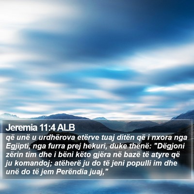 Jeremia 11:4 ALB Bible Verse Image