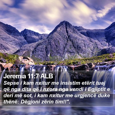 Jeremia 11:7 ALB Bible Verse Image