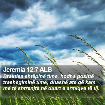 Jeremia 12:7 ALB Bible Verse Image