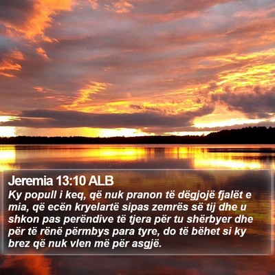 Jeremia 13:10 ALB Bible Verse Image