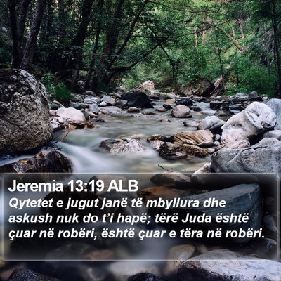 Jeremia 13:19 ALB Bible Verse Image