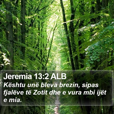 Jeremia 13:2 ALB Bible Verse Image